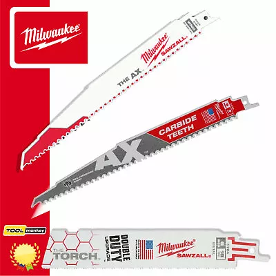 Milwaukee Recip Reciprocating Saw Blades - Various - AX / Torch / TCT / Packs • £11.49
