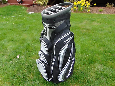 TAYLORMADE   Catalina  Black & White -14 Way Golf Cart Bag -9 Pockets -Strap • $129