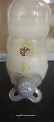 £11.99 • Buy Tracyslittletreasures Fake Formula Milk  Bottle🦔+pacifier~ MAMS 120ml* Reborns