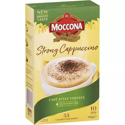 Moccona Coffee Strong Cappuccino Sachets 10 Pack • $10.29