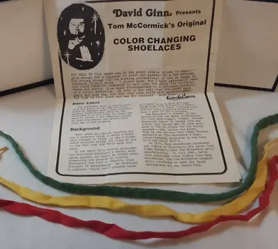 David Ginn Presents Tom McCormick's Color Changing Shoelaces - Close-Up Magic • £14.41