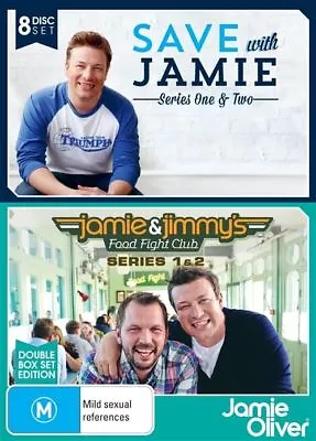 Save With Jamie ~ Series 1 & 2 / Jamie & Jimmy's Food Fight Club ~ Series 1 & 2 • $15