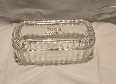 Depression Hoosier Glass Ribbed Refrigerator Dish Food Saver • $32.49