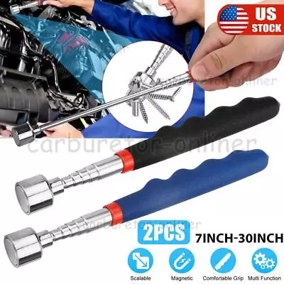 2pcs Magnet Pickup Stick Tool Telescoping Include Extends 7  To 30  • $9.98