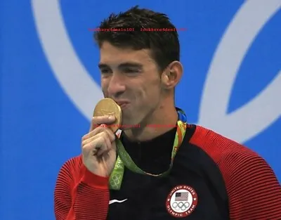 MICHAEL PHELPS Photo 4x6 Olympics 2016 Gold Medal USA Swimming Rio De Janeiro   • $8.48