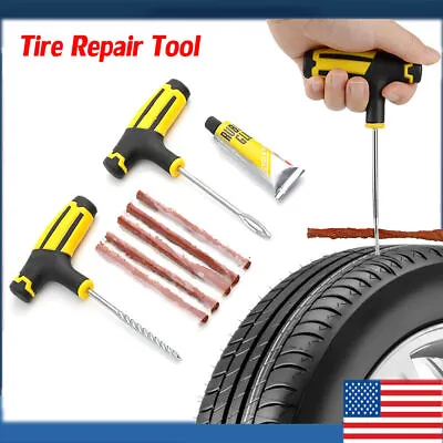 8x Tire Repair Kit DIY Flat Tire Repair Car Truck Motorcycle Home Plug Patch USA • $5.89