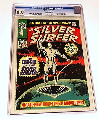 $2499 • Buy SILVER SURFER #1 ~ First Solo Series 1968 Marvel ~ CGC 8.0 Never Pressed!
