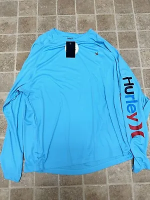 Hurley Thin Baby Blue Pullover Mens New With Tags XL $35 MSRP Light Weight • $20.99