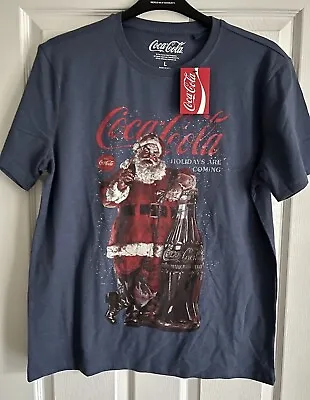 Men's Sainsbury TU Christmas Coca Cola T-Shirt Size Large New With Tag. • £8.99