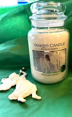 Yankee Candle  SPARKLING ANGEL Large 22 Oz. W/ Bonus Angel Ornament • $39.99