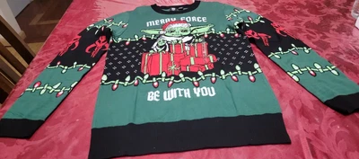 $49.99 • Buy Star Wars Merry Force Be With You Christmas Sweater The Child The Mandalorian 