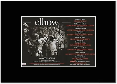 £8.49 • Buy Elbow - Build A Rocket Boys UK Tour Dates  - A4 Matted Mounted Magazine Artwork