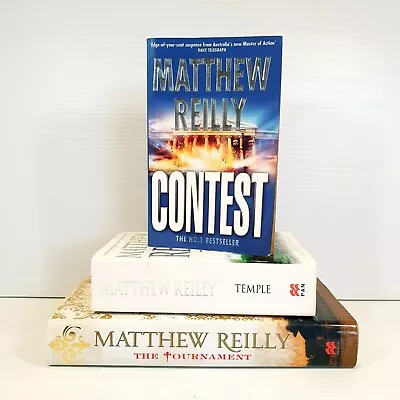 3 X Matthew Reilly Books: Contest Temple The Tournament • $25.99