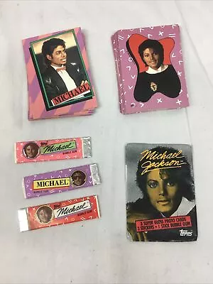 1984 Topps Michael Jackson 12 Card / 33 Sticker Lot + Gum & Wrapper • $8.99