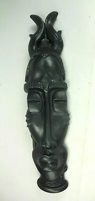 1959 Universal Statuary Corp African Tribal Mask Wall Sculpture Plaster 27  581L • £180.16