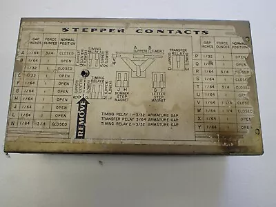 $75 • Buy 1959 Seeburg 222 Selection Receiver Stepper Cover + Others !