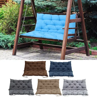 2/3 Seater Garden Bench Mat Cushion Swing Chair Pillow Comfort Replace Seat Pad • £35.95