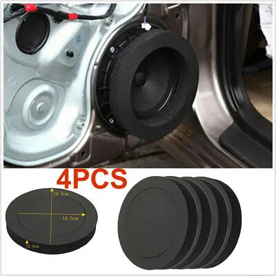 £10.99 • Buy 2 Pair Black 6.5  Foam Rings Car Door Speaker Enhancer System Kit Universal