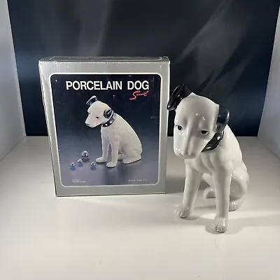 Vintage RCA Nipper Porcelain Dog Figurine- 9” Tall W/ Original Box • $64.99