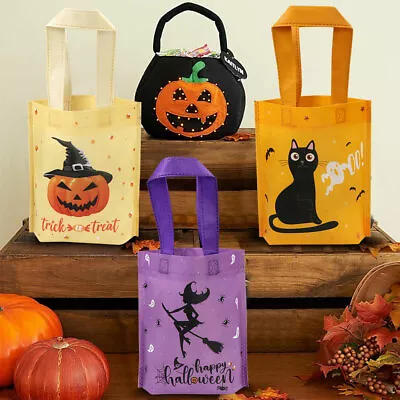 £15.65 • Buy 12/24x Halloween Treat Bags Trick Or Treat Gift Non-Woven Candy Bag With Handles