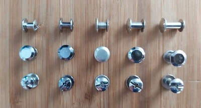 £3.50 • Buy 5pcs Chicago Screw Studs Size 5 X 9mm, 7 X 9mm, 10 X 9mm