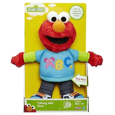 NEW Sesame Street Talking ABC Elmo Cuddly Cute Figure - Great Gift • $19.99
