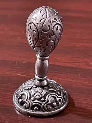Rare Vtg Silver Doll Trinket Sweet Romance USA Decorative Goblet Sphere Shape • $4.95