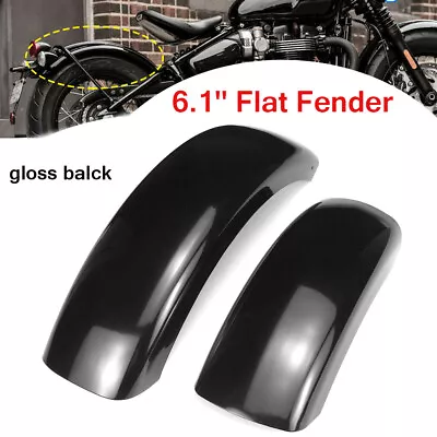 6.1'' Gloss Black Front Rear Steel Fender Custom For Harley Bobber Cafe Racer • $134.32