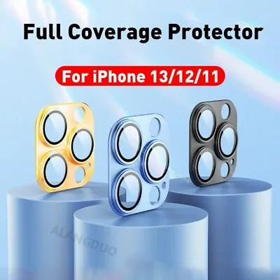 Alloy Full Cover Camera Lens Glass Protector Sticker For IPhone 15 14 13 Pro Max • £3.59