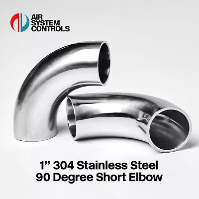 £7.95 • Buy 1  - 25mm 304 Stainless Steel 90 Degree Elbow Bend Exhaust Pipe Manifold BS4825