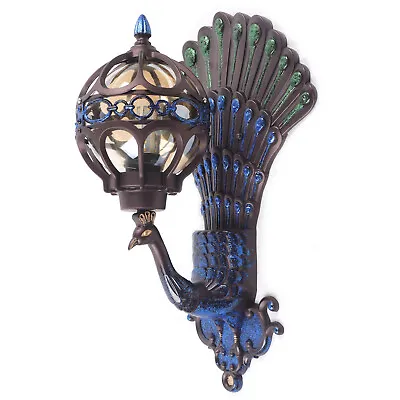 Antique Wall Light Industrial Medieval Peacock Wall Light Outdoor Waterproof • $83.60