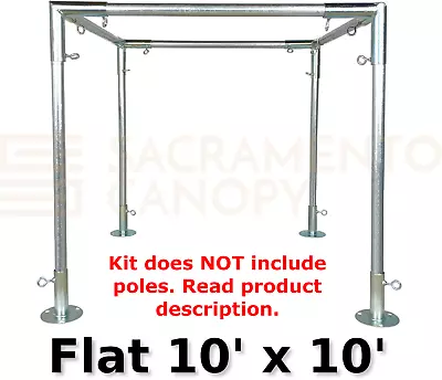 Carport & Greenhouse EMT Canopy Fittings Kits Low Peak Slope & Flat Canopy • $105.87