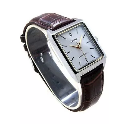 SALE Casio Women White Dial Brown Leather Band Casual Watch LTP-V007L-7E2 • $56.90