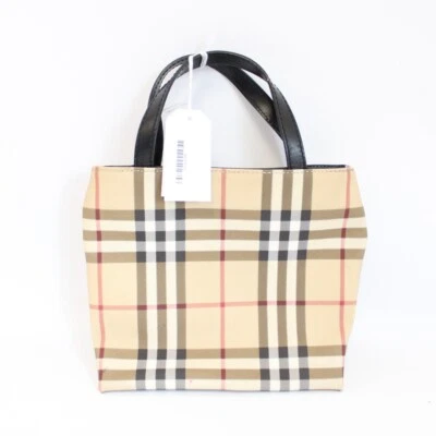 £33 • Buy Ladies BURBERRY NOVA Mini Nova Check Top Handle Handbag Bag 9x7  - W61