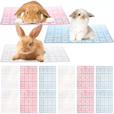 12 Pack Plastic Rabbit Cage Mat Durable Rabbit Floor Mat With Snap Joint Fo... • $37.10