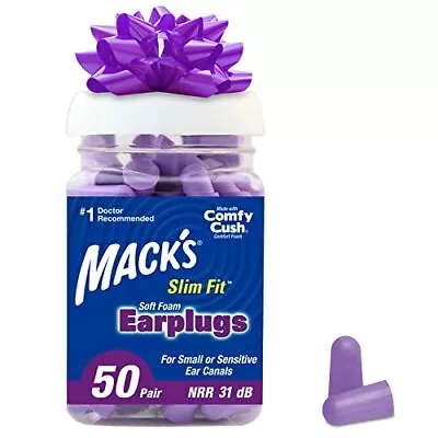 Mack's Slim Fit Soft Foam Earplugs 50 Pair - Ear Plugs For Sleeping USA • $21.91