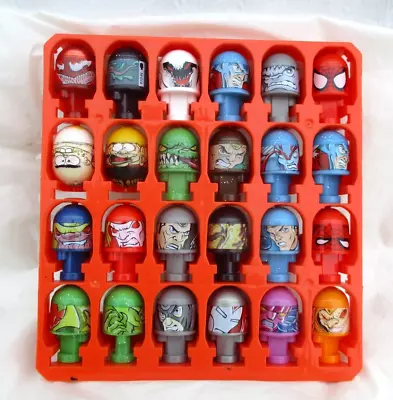 Lot Of 22 Marvel Bonk A Zonks & 2 Mighty Beanz Toy Figures W/ Holder Moose • $24.88