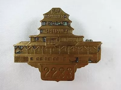 1949 Indianapolis 500 Bronze Pit Badge # 2233 Pagoda Bill Holland Lou Moore • $349.99