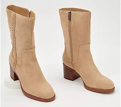 Vince Camuto Zelcinna Boots Women's 7W Beige Tortilla Suede Water-repellent • $39.99