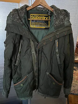 Superdry Hoodie Jacket Mens XL Military Green • $45