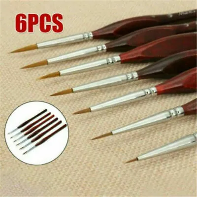 Set Of 6 Miniature Micro Fine Detail Liner Artist Paint Brush Art Model Maker-UK • £5.81