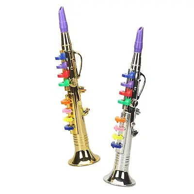 £12.55 • Buy Musical Portable Metallic Props Simulation Saxophone Instruments Trumpet Toy For