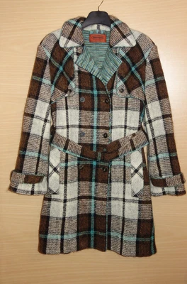 $364.94 • Buy Missoni Orange Label Plaid Wool Mohair Belted Coat IT46  UK12