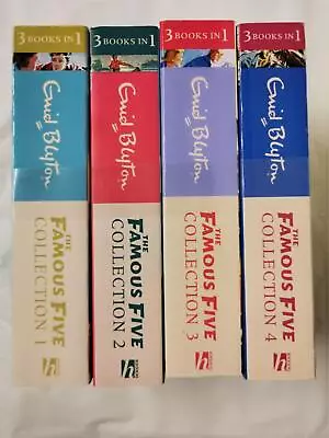 Enid Blyton The Famous Five 4 Book 12 Story Collection Paperback • £20