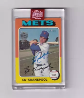 2019 Ed Kranepool Topps Archives  Auto/autograph  52/70  1969   New York Mets • $26.99