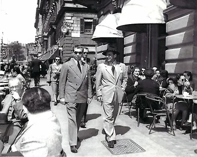 Lucky Luciano 8x10 Photo Mafia Organized Crime Mobster Mob Picture Taking Stroll • $4.99