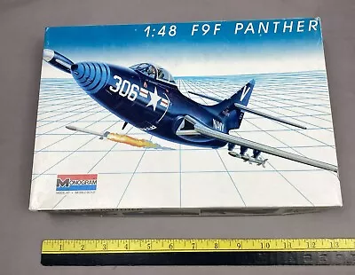 Monogram 1/48th Scale F9F Panther US Navy Fighter Model Kit Open Box 1991 • $14.99