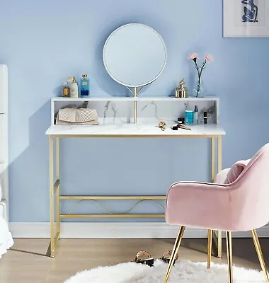 Ivinta Makeup Table With Storage Small Vanity Table With Mirror For Bedroom • $184