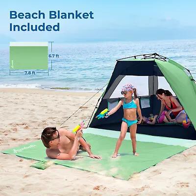 6 Person Instant Pop Up Camping Beach Tent Family Hiking Waterproof Shelter • $89.29