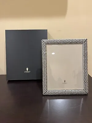 NEW IN BOX L’Objet Silver Braid Picture Frame Platinum 8x10 • $219.99